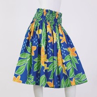 Vestido Festivo Polinesio para Mujer, Estampado Floral, Bordado, Transpirable, Ligero, 100% Algodón, Cintura Natural, Diseño de Bajo Ancho y Fluido