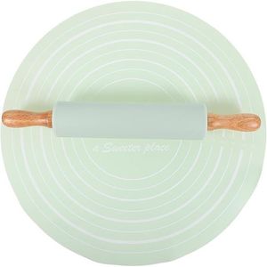 Mattarello e tappetino per pasta riutilizzabile in Silicone antiaderente Set tappetino per biscotti per pasticceria da forno - Product Image 1
