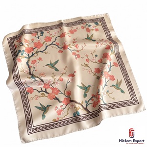 Custom Printed Square <b>Scarf</b> Women Premium Soft Lightweight Fabric OEM ODM Manufacturer Oahu Custom Fabric Products Fashion - Product Image 1