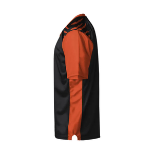 Nouveau design, prix raisonnable, logo personnalisé, respirant, col en V, manches courtes, 100% polyester, maillot de football américain - Product Image 3