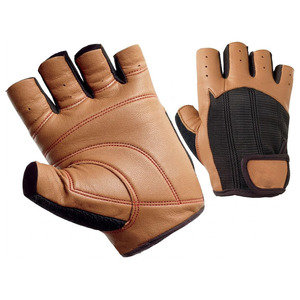 Guantes Deportivos Qaswa Premium de Medio Dedo, de Piel Vacuna, Ligeros, con Cordones, Resistentes a Impactos, Transpirables, para Fitness, Levantamiento de Pesas y Ciclismo - Product Image 2