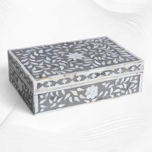 Precios Directos de Fábrica en Cajas de Joyería con Incrustaciones de Madreperla de Diseño Personalizado de Alta Calidad, Cajas de Regalo de Resina MDF - Product Image 3