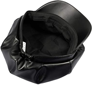 Casquette de newsboy en cuir noir, chapeau décontracté unisexe, quatre saisons, taille adulte 56-58CM - Product Image 2
