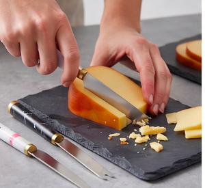 <b>Cheese</b> <b>Knife</b> <b>Set</b> Stainless Steel Blades Marble Handles Durable <b>Cheese</b> Tools For Kitchen Use Dining Use And Hotel Use Tableware - Product Image 4