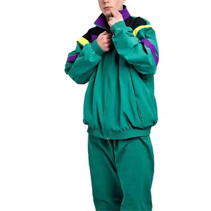 Lightweight Satin Two-Piece Windbreaker Set Slim Fit Exercise <b>Running</b> Sweat Suit Waterproof High Street Stylish for Summer - Product Image 5