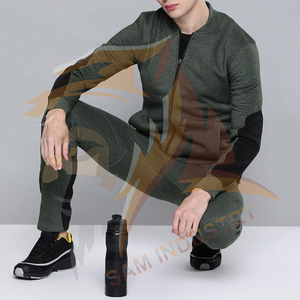 High Quality 100% Cotton Solid Casual <b>Jogging</b> Track <b>Suit</b> Custom Men's 2-Piece Solid Pattern Sport <b>Jogging</b> <b>Suits</b> - Product Image 4