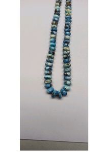 Perles rondes en turquoise dorée semi-précieuse 100 % naturelle du Kazakhstan, 5-7,5 mm, lisses, en brin, pour la création de bijoux DIY - Product Image 3