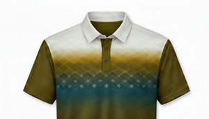 Custom Mens Polo Shirt Sublimation Gradient Color Fashion Short Sleeve Golf Polo Luxury Casual Breathable Men Clothing Tops - Product Image 2