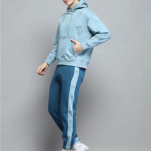 Men Hoodie Jogger Tracksuit Set Heavyweight Fleece Breathable Winter Casual Daily Wear Low MOQ OEM ODM Supplier - Product Image 3