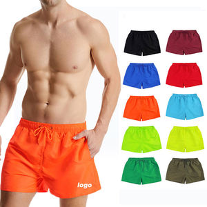 Shorts de Playa para Hombre con Logotipo Personalizado, Color Sólido, Cordón Ajustable, Cintura Media, Secado Rápido - Product Image 5