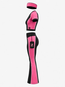 Sporty Women Summer 3-Piece Outfit with Top Leggings & Headband-for Gym/Yoga/Running/Dancing-Quick Dry & Breathable - Product Image 5