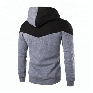 เสื้อสเวตเชิ้ตมีฮู้ดสีดำเทาสำหรับผู้ชาย ผ้าฝ้ายถัก สวมใส่สบายๆ ในฤดูใบไม้ร่วง พิมพ์ลายโลโก้ด้านหน้า ทรงปกติ - Product Image 5
