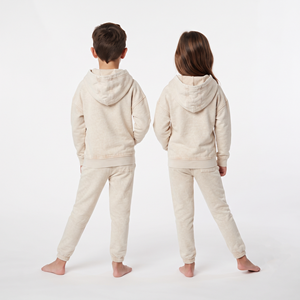 Conjunto de Sudadera con Capucha y Pantalones Jogger de Algodón con Lavado Ácido para Niños, Unisex, Hombros Caídos, Estilo Casual - Product Image 3
