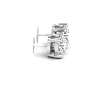 Boucles d'oreilles en diamant pour femme AJRETAIL, or 14 carats, serties de 2,6 carats, couleur E, clarté VS1, diamant cultivé en laboratoire, taille brillant classique, certifié IGI - Product Image 2