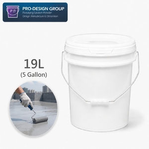 19L Heavy Duty Plastic Waterproofing Materials Bucket with <b>Flat</b> Lid for Construction Use, ISO 9001 Manufacturer - Product Image 1