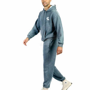 Conjunto Deportivo para Hombre con Efecto Desgastado, Estilo Urbano, con Sudadera y Pantalones a Juego, Ropa Cómoda para Entrenamiento - Product Image 5