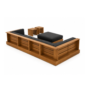 Juego de Sofás de Madera de Teca de Lujo para Exteriores, Muebles de Jardín para Patio, Terraza, Hotel, Villa o Resort - Product Image 3