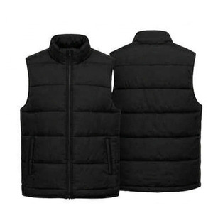 Gilet matelassé sans manches à col montant chaud d'hiver, 100 % polyester de haute qualité, enduit - Product Image 3