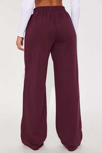 Women’s High Waist Wide Leg Lounge Pants Casual Elastic Waist Straight Leg Trousers for Women Soft Knit Wide Leg Sweatpants - Product Image 4