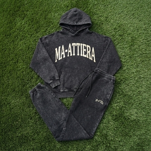 Conjunto de Sudadera con Capucha Oversize Lavada a Medida y Pantalones Jogger de Algodón para Mujer, Chándal de Dos Piezas de Felpa Estilo Urbano OEM ODM - Product Image 5