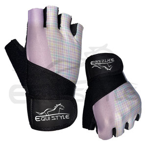 Gants de sport demi-doigts en polyester et néoprène avec support de poignet pour hommes et femmes – Vente en gros - Product Image 2