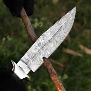 Custom Premium Wholesale Damascus <b>Steel</b> Hunting Skinning Knife Stage Handle Camping Survival Bushcraft High Quality with Sheath - Product Image 2
