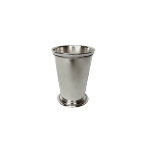 Stainless Steel Tumbler With Beaded Design Reusable Party Drinkware Minimalist Style Silver Color Handmade Tulip Cups - Product Image 4