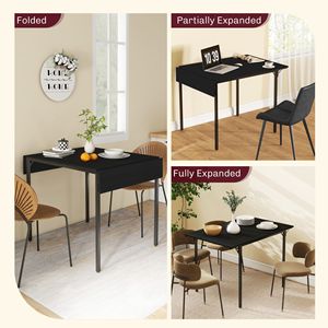 โต๊ะครัวแบบพับได้ทรงวอลนัท ประหยัดพื้นที่ สำหรับ 2-4 คน - Product Image 4