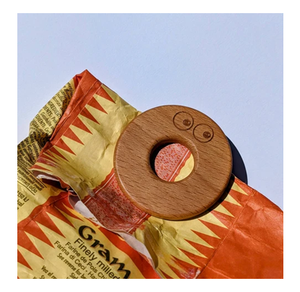 Clips de scellage pour sacs en bois écologiques, design minimaliste, qualité supérieure, forme de beignet, prix de gros - Product Image 1