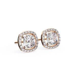 Boucles d'oreilles en diamant rond brillant de haute qualité, cultivé en laboratoire, bijoux fins, collection de bijoux classiques de luxe - Product Image 2