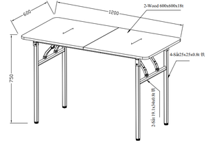 Modern Foldable Home <b>Office</b> <b>Table</b> Wooden Metal Folding Desk Space Saving Indoor Furniture - Product Image 4