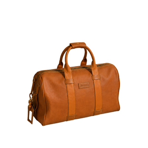 Sac de voyage en cuir véritable Beena, forme baril, avec fermeture éclair, décoration lettres, grande capacité, sangle amovible pour le voyage - Product Image 2