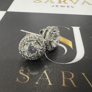 Pendientes de moissanita con certificación IGI VVS, corte brillante redondo vintage, joyería fina, plata de ley S925, para mujer - Product Image 5