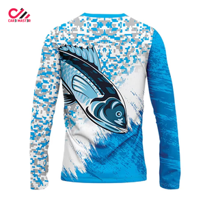 Camiseta de Pesca de Manga Larga de Secado Rápido Hecha a Medida, Camisetas Impermeables, Ropa Deportiva, Sublimación Completa, Algodón Poliéster, Camisetas para Hombre - Product Image 2