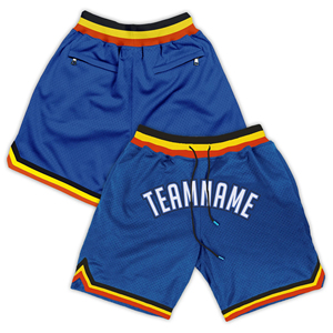 Shorts de basketball en mesh Jalen pour garçons, avec cordon de serrage, respirants, séchage rapide, nom de l'équipe, poche arrière zippée - Product Image 3