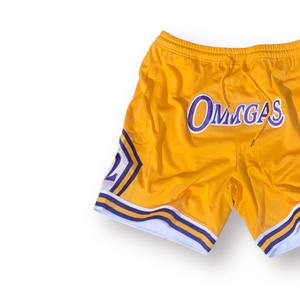 Pantalones Cortos Deportivos de Baloncesto Omega Psi Phi 2026 de Alta Calidad con Logotipo Personalizado, Ropa Deportiva Casual a la Moda para Hombre, 100% Algodón, Resistentes al Viento - Product Image 2