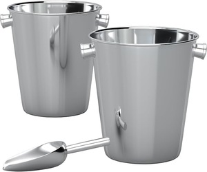Cubo de Hielo de Acero Inoxidable Duradero con Tapa, Pinzas y Asa, Enfriador de Hielo Aislado para Fiestas, Bares Comerciales, Hoteles y Restaurantes - Product Image 1