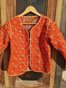 Chaqueta Bomber Reversible Acolchada de Algodón para Mujer, Hecha a Mano, Estilo Boho Casual, Ecológica, con Capucha y Estampado Animal, Venta al Por Mayor - Product Image 2
