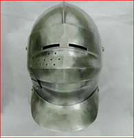 Réplique de casque en acier ALFA-NAUTICAL Knight Tournament Close Armor, calibre 18, pour sports et jeux