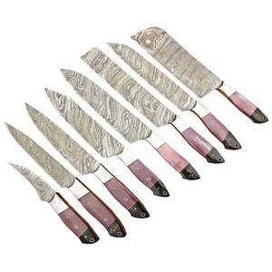 Ensemble de couteaux de cuisine pour chef en acier inoxydable, 3 pièces, pour droitiers, fabriqués à la main, manche en bois, haute qualité, durables, multifonctions, pour un usage quotidien - Product Image 2
