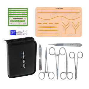 Kit de sutura de práctica para estudiantes de medicina Kit de sutura con instrumentos quirúrgicos de sutura de silicona duradera Instrumento médico - Product Image 1