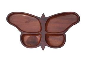 Tabla de Servir y Bandeja de Desayuno Minimalistas y Ecológicas de Madera de Acacia Natural |   Plato para Comida de Fiesta Duradero de la India - Product Image 5