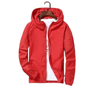 Veste imperméable coupe-vent pour homme à capuche, fermeture éclair intégrale, doublée, légère, 100% coton, écologique, vente chaude - Product Image 4