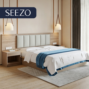 Ensemble de mobilier de chambre d'hôtel en mélamine sur mesure, tailles King Size, pour hôtels 3 et 4 étoiles, vente en gros directe usine, idéal pour appartements en Turquie - Product Image 2