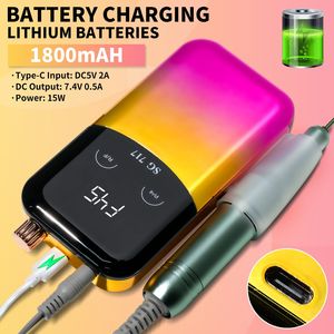 Kit de perceuse à ongles électrique sans fil portable professionnelle, 6 embouts, 45000 tr/min, perceuse à ongles rechargeable, 45000 tr/min - Product Image 3