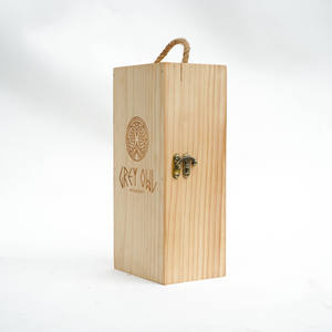 Portador de caja de vino de madera elegante con revestimiento UV Impresión en relieve Almacenamiento de viaje Estuche de regalo Titular al por mayor - Product Image 6