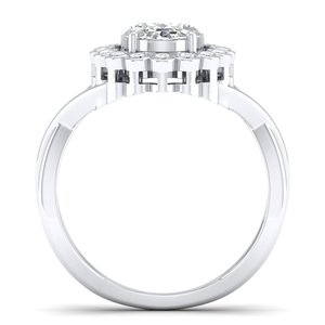 Bague de promesse de mariage REYES artisanale en argent sterling 925, plaquée or 14 carats, cadeau d'anniversaire de luxe, bijoux fins pour femmes - Product Image 4