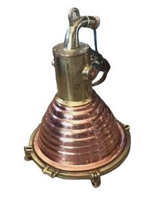 Colgante de luz de carga direccional de cobre y latón fundido grande Vintage náutico colgante de carga vintage hecho a mano luz industrial - Product Image 3