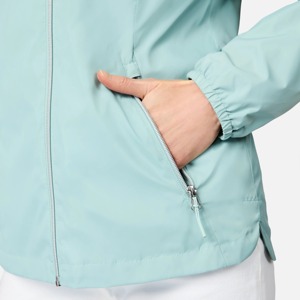 Women's <b>Light</b> Blue Hooded Blouson Jacket Full Sleeve Windproof Woven Polyester Spring Wear - Product Image 5