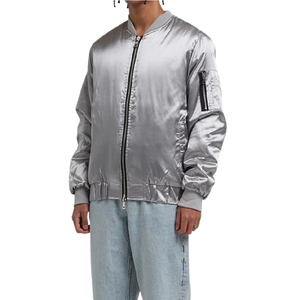 High Quality USA Satin <b>Varsity</b> <b>Jacket</b> <b>Men</b> <b>Bomber</b> <b>Jacket</b> Custom Logo Stylish Sportswear Factory Direct Supplier Deal - Product Image 5